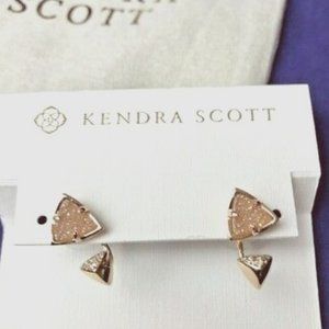 Kendra Scott Perry Ear Jacket Rose Gold Iridescent drusy